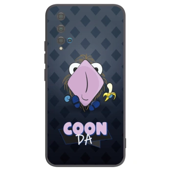 Picasee silikónový čierny obal pre Huawei Nova 5T - COONDA chlupatka - tmavá