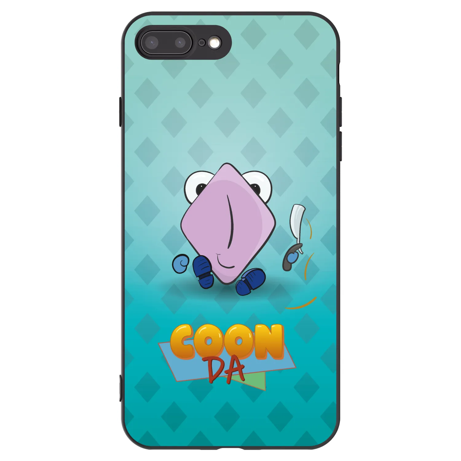 Picasee silikónový čierny obal pre Apple iPhone 8 Plus - COONDA holátko - světlá