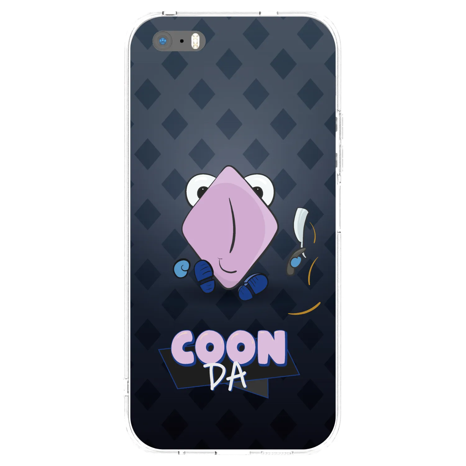 Picasee silikónový prehľadný obal pre Apple iPhone 5/5S/SE - COONDA holátko - tmavá