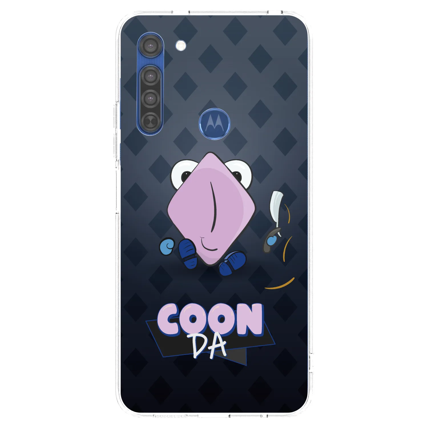 Picasee silikónový prehľadný obal pre Motorola Moto G8 - COONDA holátko - tmavá