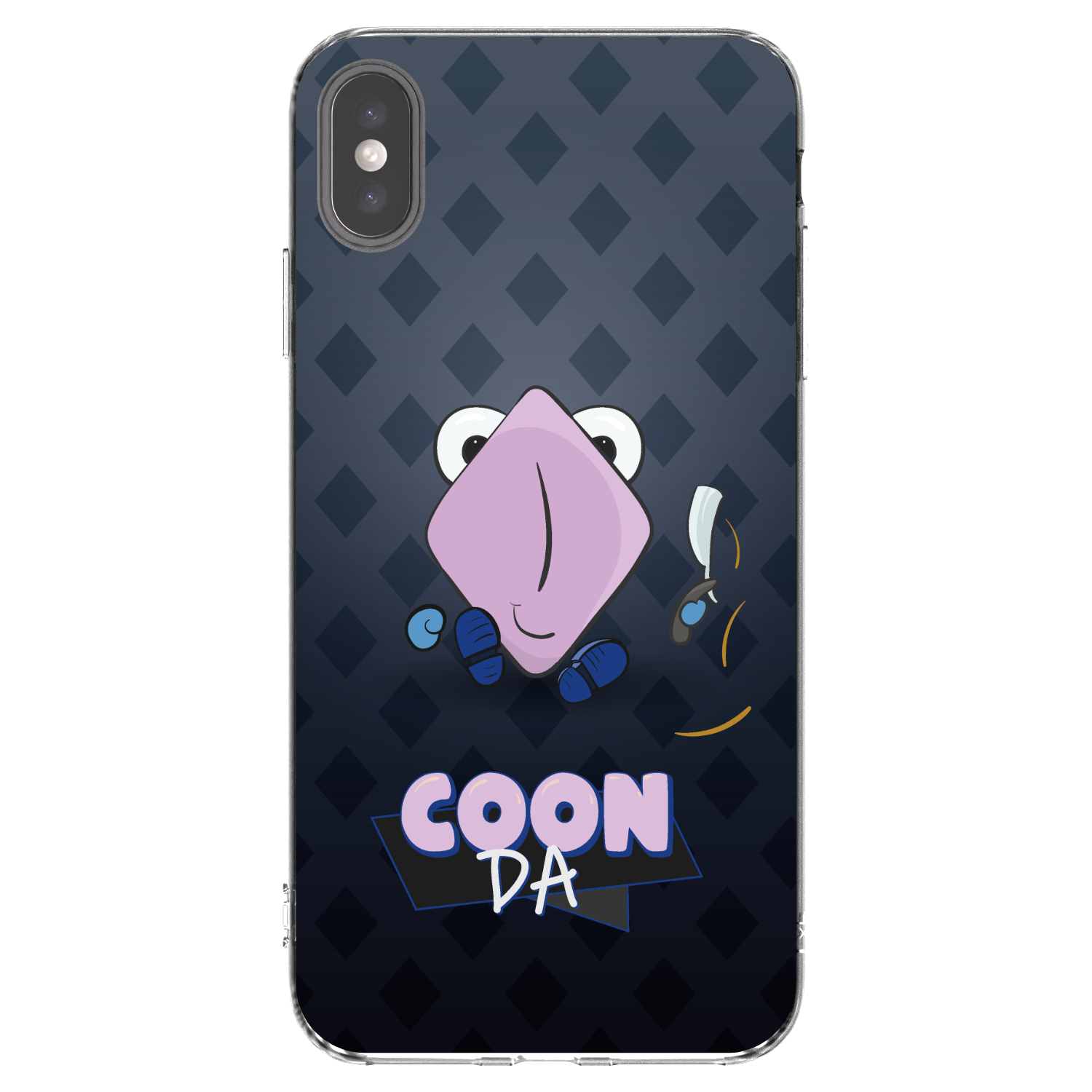 Picasee silikónový prehľadný obal pre Apple iPhone XS Max - COONDA holátko - tmavá