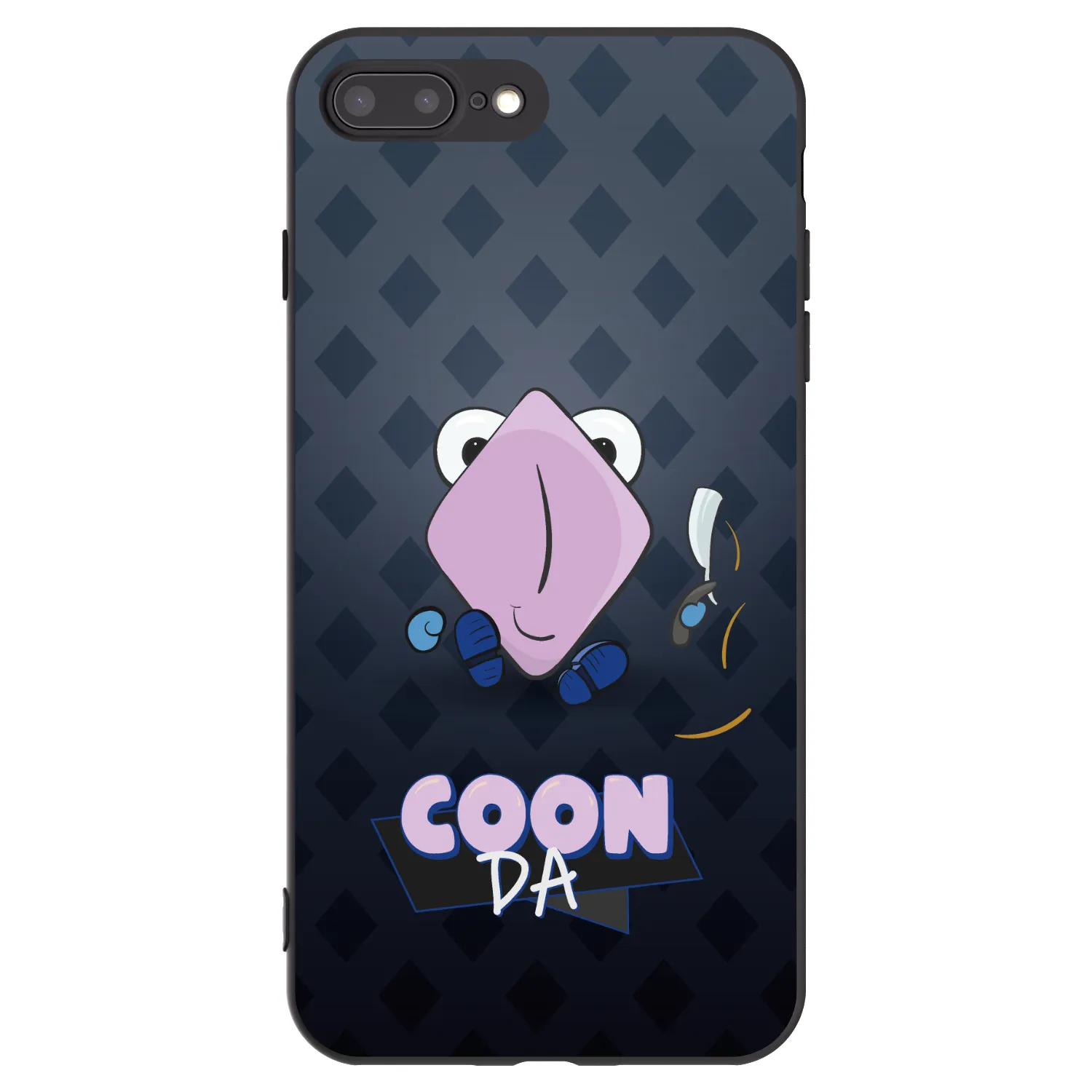 Picasee silikónový čierny obal pre Apple iPhone 8 Plus - COONDA holátko - tmavá