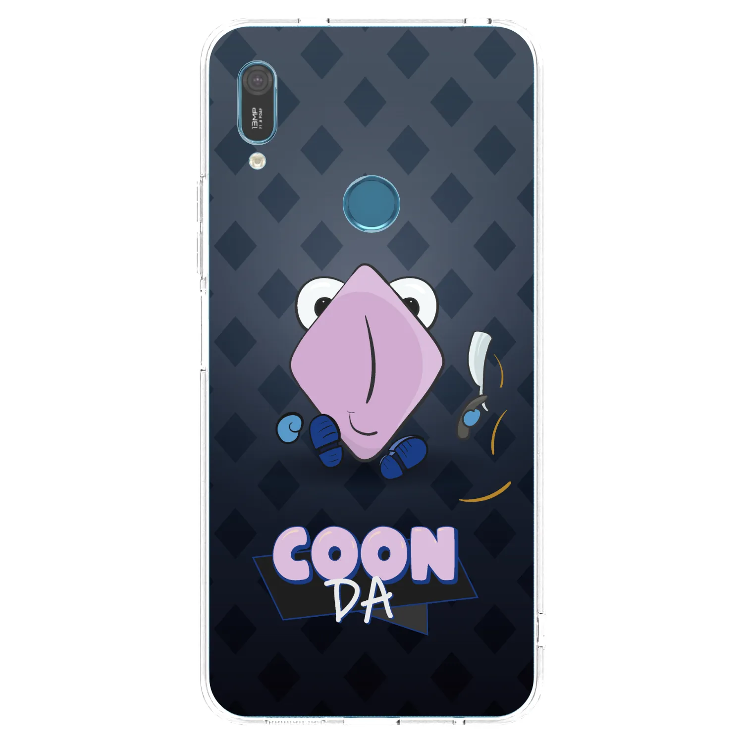 Picasee silikónový prehľadný obal pre Huawei Y6 2019 - COONDA holátko - tmavá