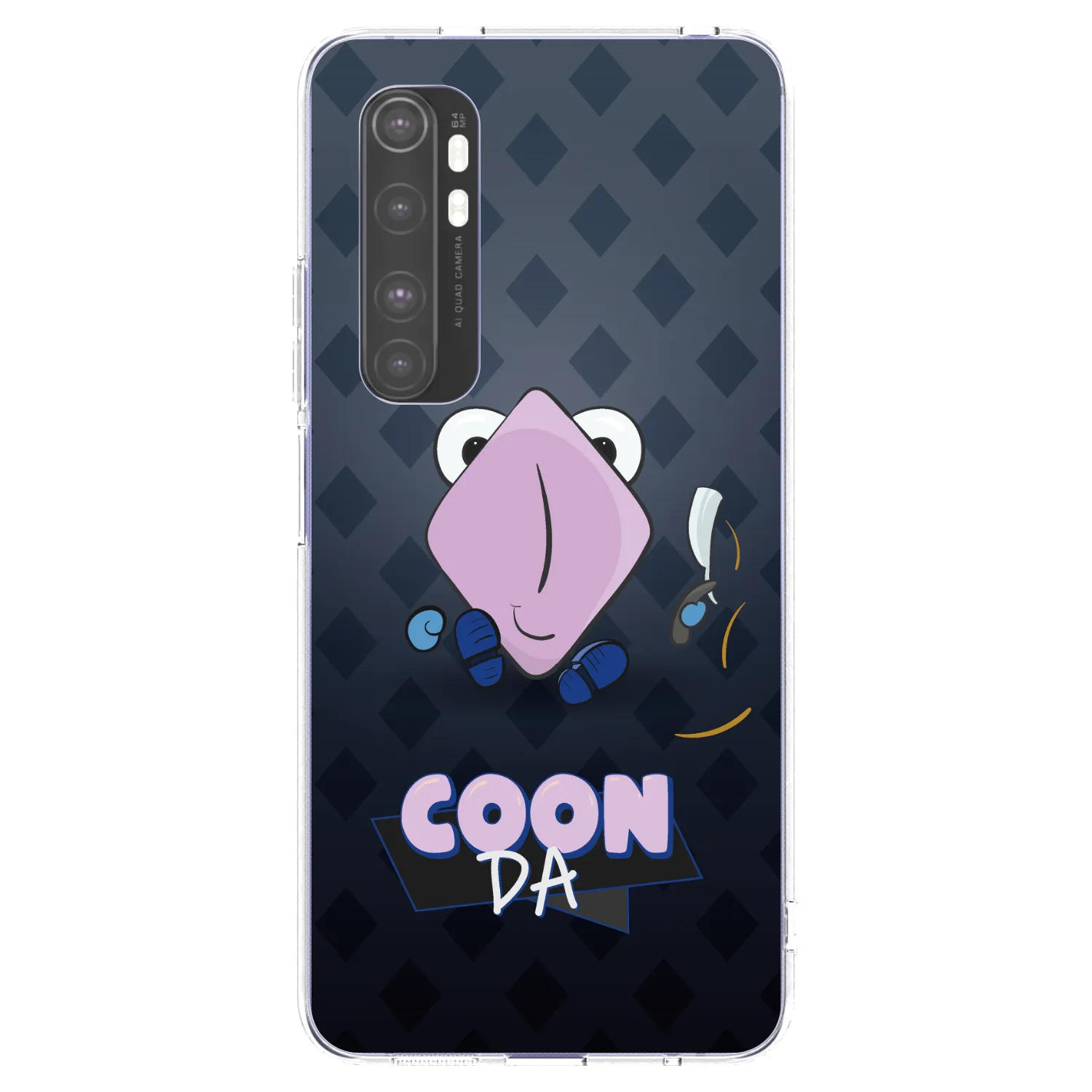 Picasee silikónový prehľadný obal pre Xiaomi Mi Note 10 Lite - COONDA holátko - tmavá