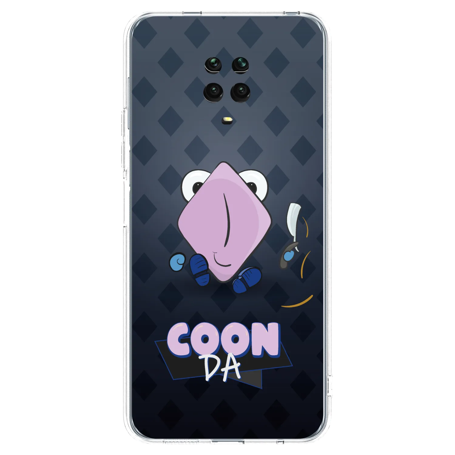 Picasee silikónový prehľadný obal pre Xiaomi Redmi Note 9S - COONDA holátko - tmavá