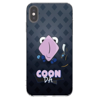 Picasee silikónový prehľadný obal pre Apple iPhone XS Max - COONDA holátko - tmavá