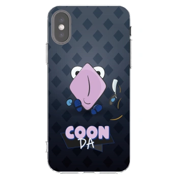 Picasee silikónový prehľadný obal pre Apple iPhone X/XS - COONDA holátko - tmavá