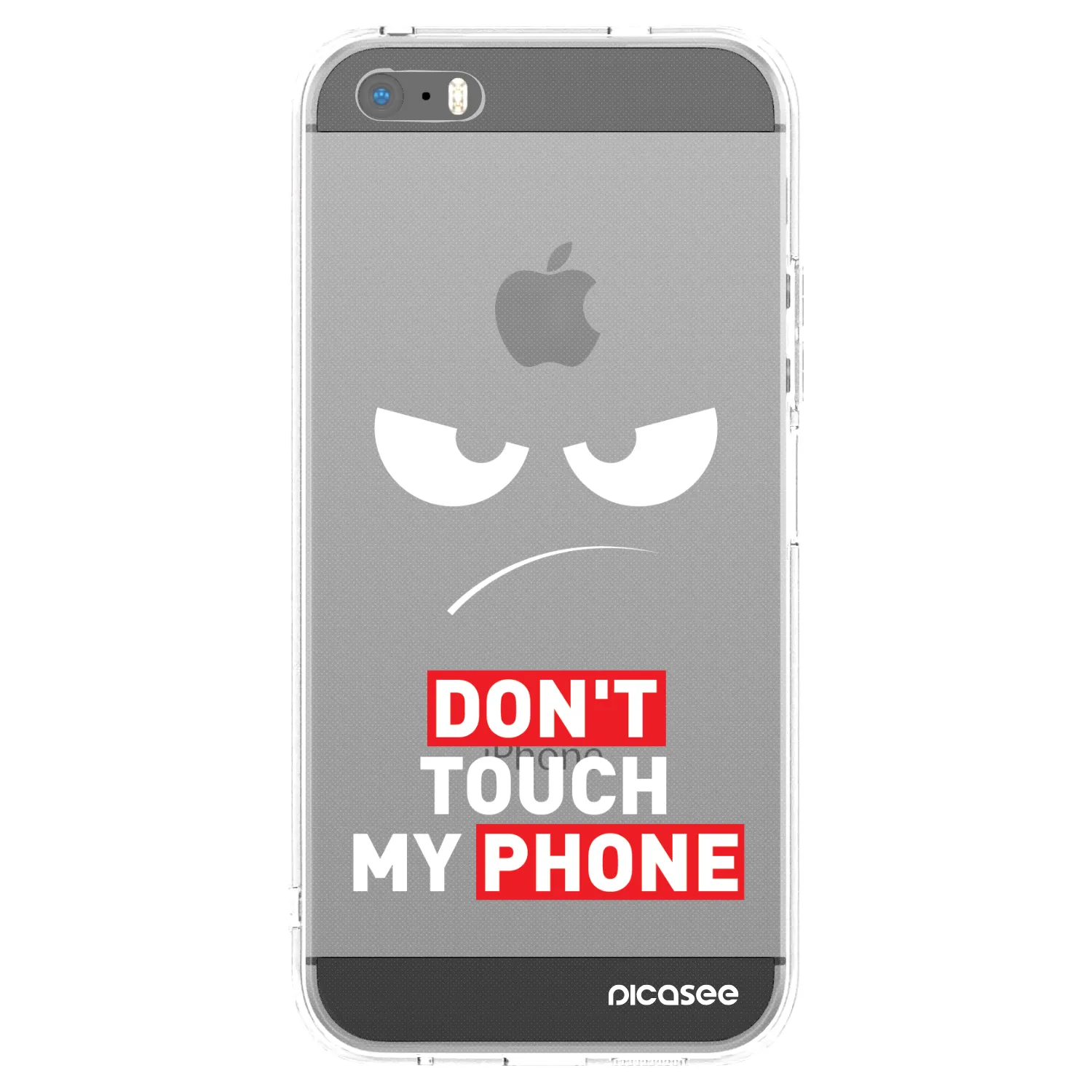 Picasee silikónový prehľadný obal pre Apple iPhone 5/5S/SE - Angry Eyes - Transparent