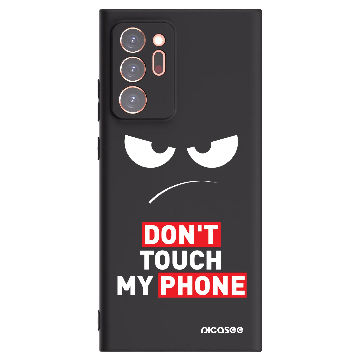 Picasee silikónový čierny obal pre Samsung Galaxy Note 20 Ultra - Angry Eyes - Transparent