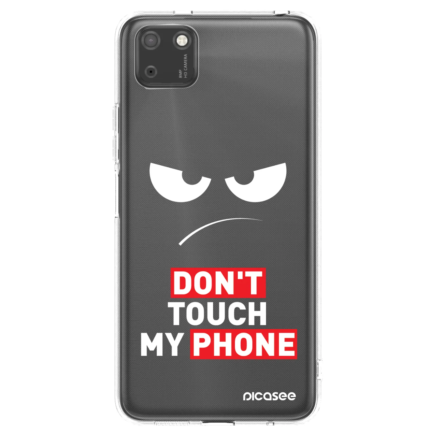 Silikónový prehľadný obal pre Huawei Y5P - Angry Eyes - Transparent