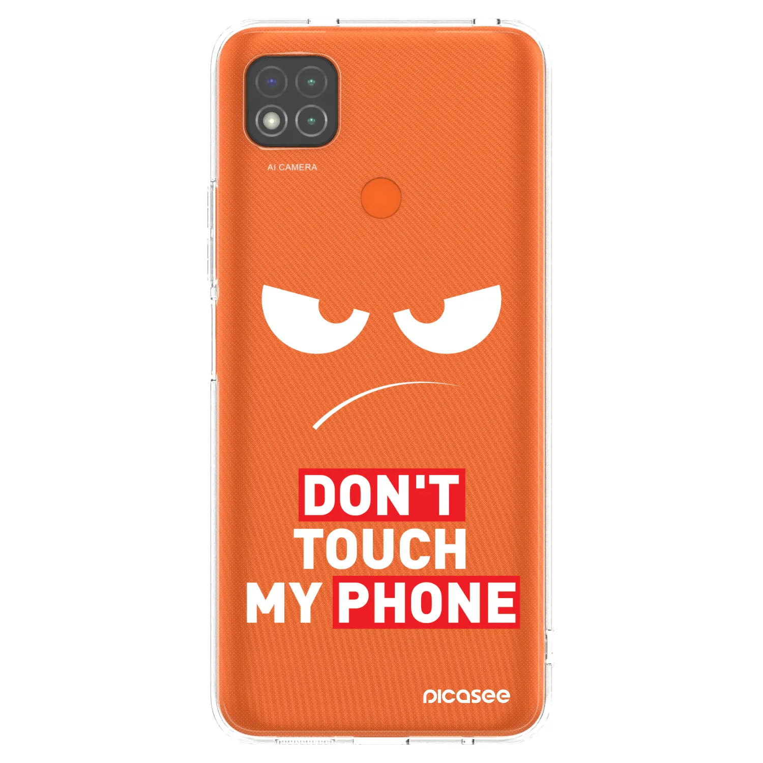 Picasee silikónový prehľadný obal pre Xiaomi Redmi 9C - Angry Eyes - Transparent