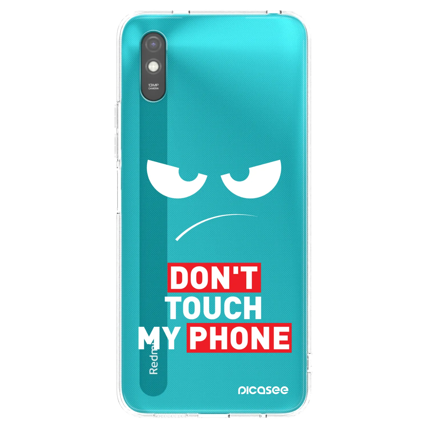 Picasee silikónový čierny obal pre Xiaomi Redmi 9A - Angry Eyes - Transparent