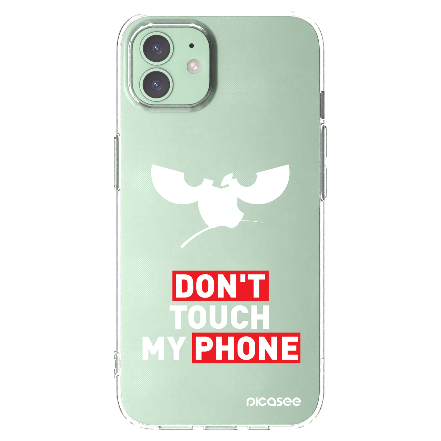 Silikónový prehľadný obal pre Apple iPhone 12 - Angry Eyes - Transparent