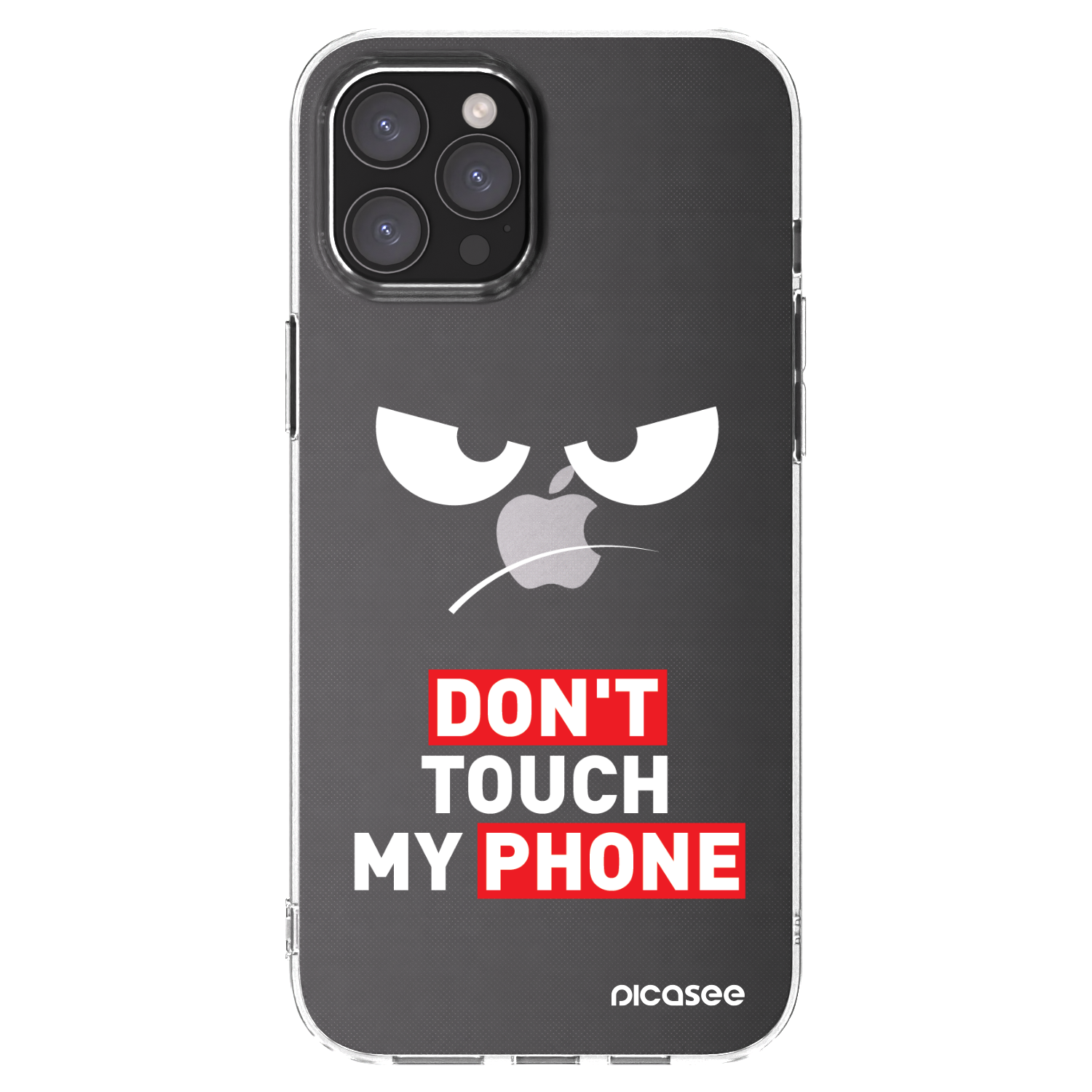 Picasee silikónový prehľadný obal pre Apple iPhone 12 Pro Max - Angry Eyes - Transparent