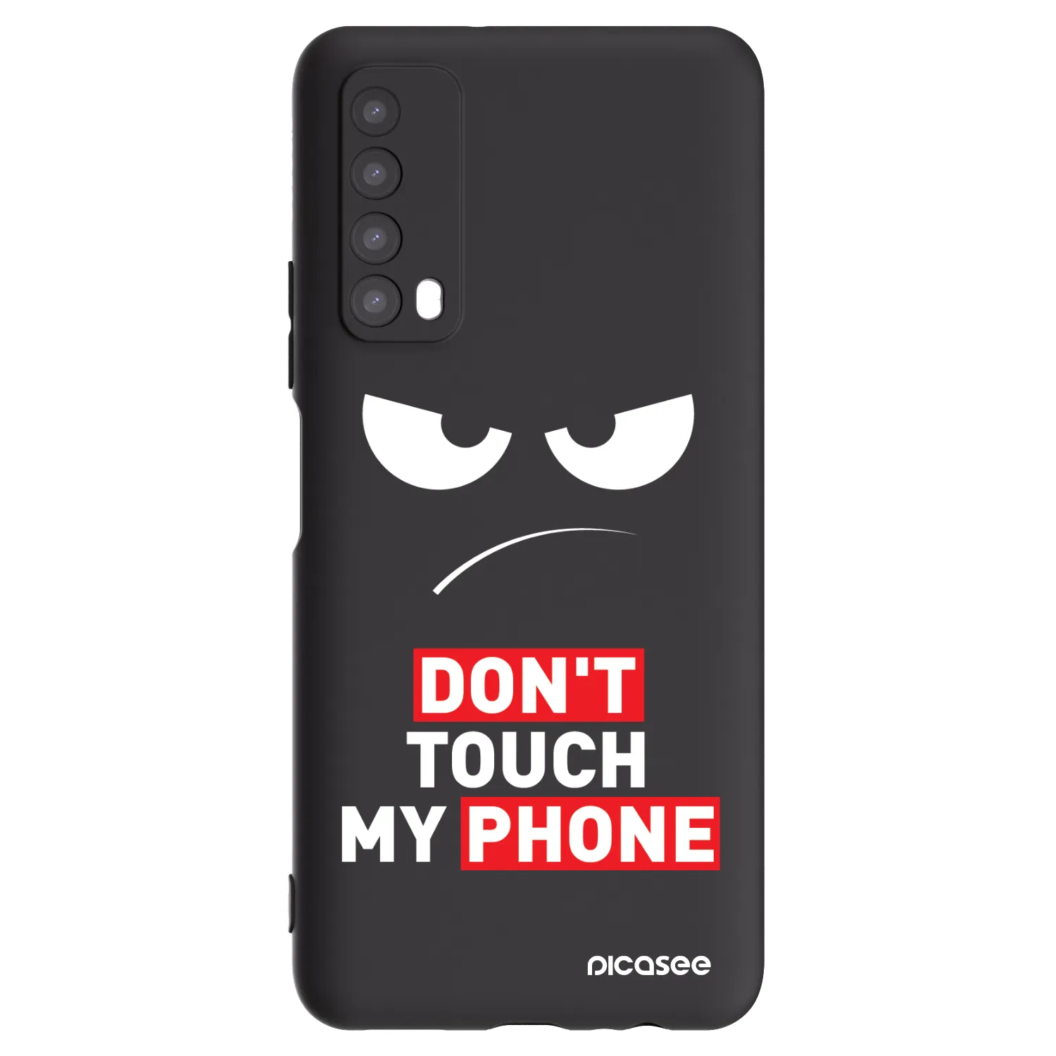 Picasee silikónový čierny obal pre Huawei P Smart 2021 - Angry Eyes - Transparent
