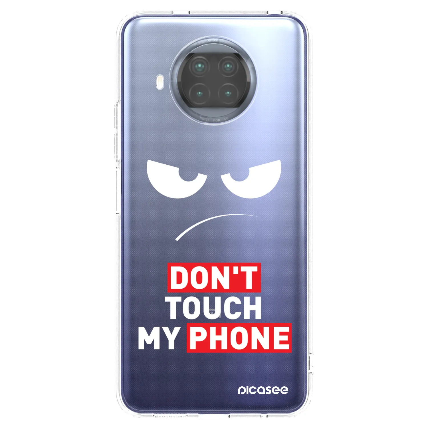 Silikónový prehľadný obal pre Xiaomi Mi 10T Lite - Angry Eyes - Transparent