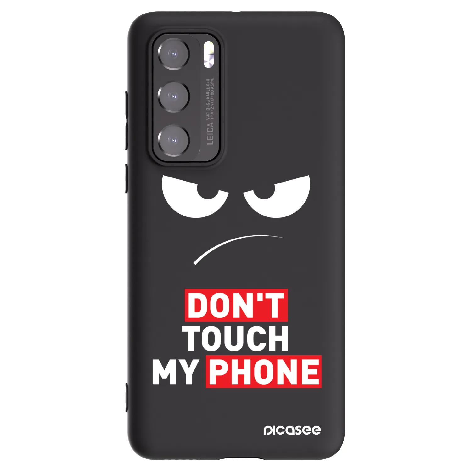 Picasee silikónový čierny obal pre Huawei P40 - Angry Eyes - Transparent