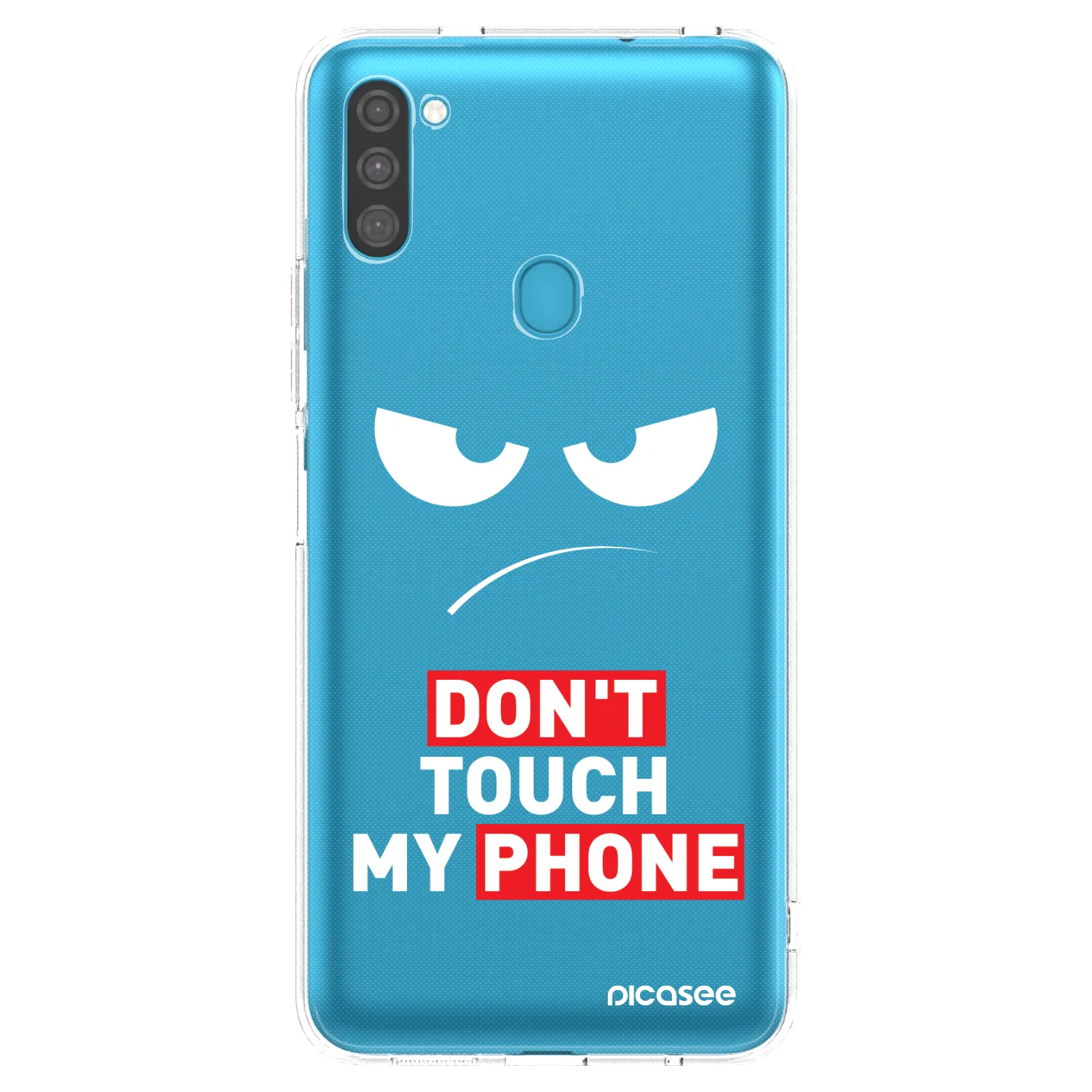 Picasee silikónový prehľadný obal pre Samsung Galaxy M11 - Angry Eyes - Transparent