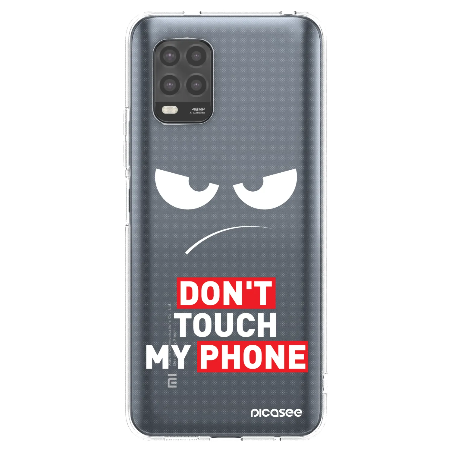 Silikónový prehľadný obal pre Xiaomi Mi 10 Lite - Angry Eyes - Transparent
