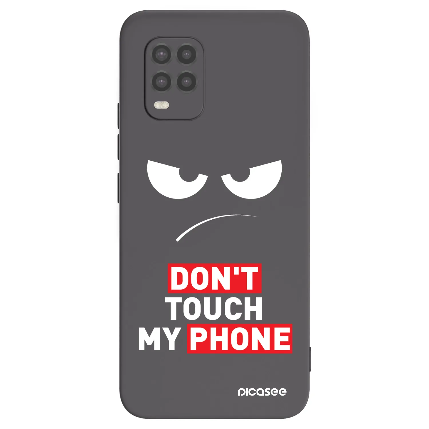 Picasee silikónový čierny obal pre Xiaomi Mi 10 Lite - Angry Eyes - Transparent