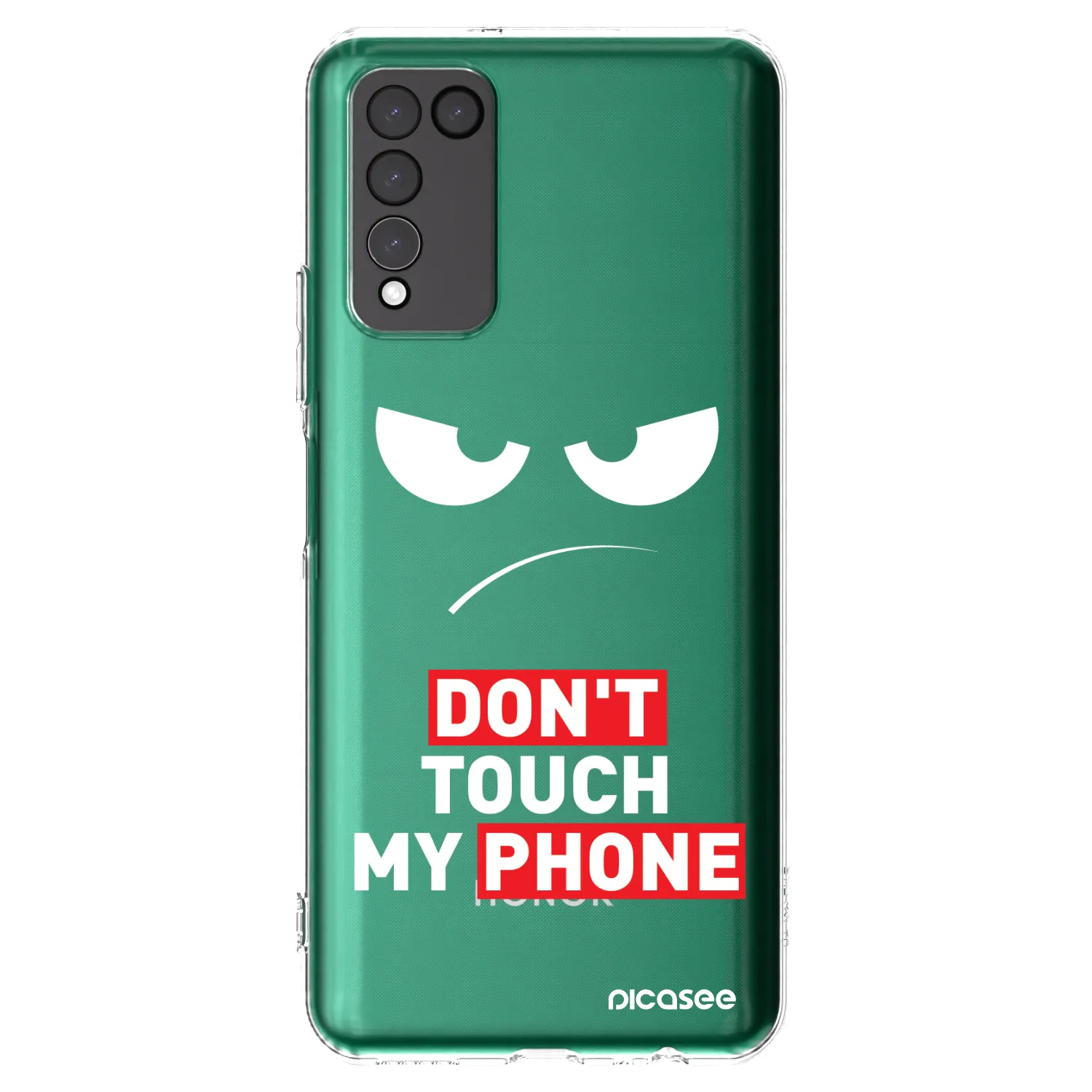 Picasee silikónový prehľadný obal pre Honor 10X Lite - Angry Eyes - Transparent