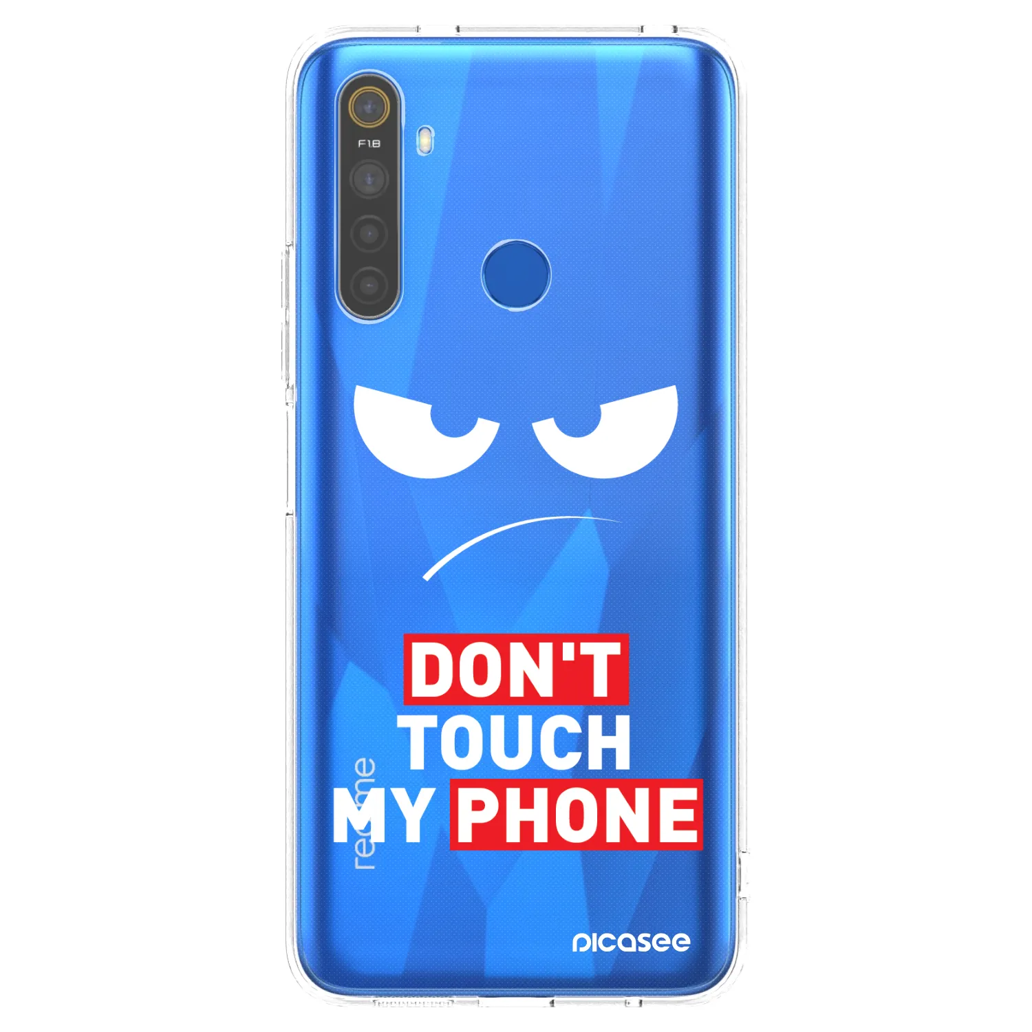 Picasee silikónový prehľadný obal pre Realme 5 - Angry Eyes - Transparent