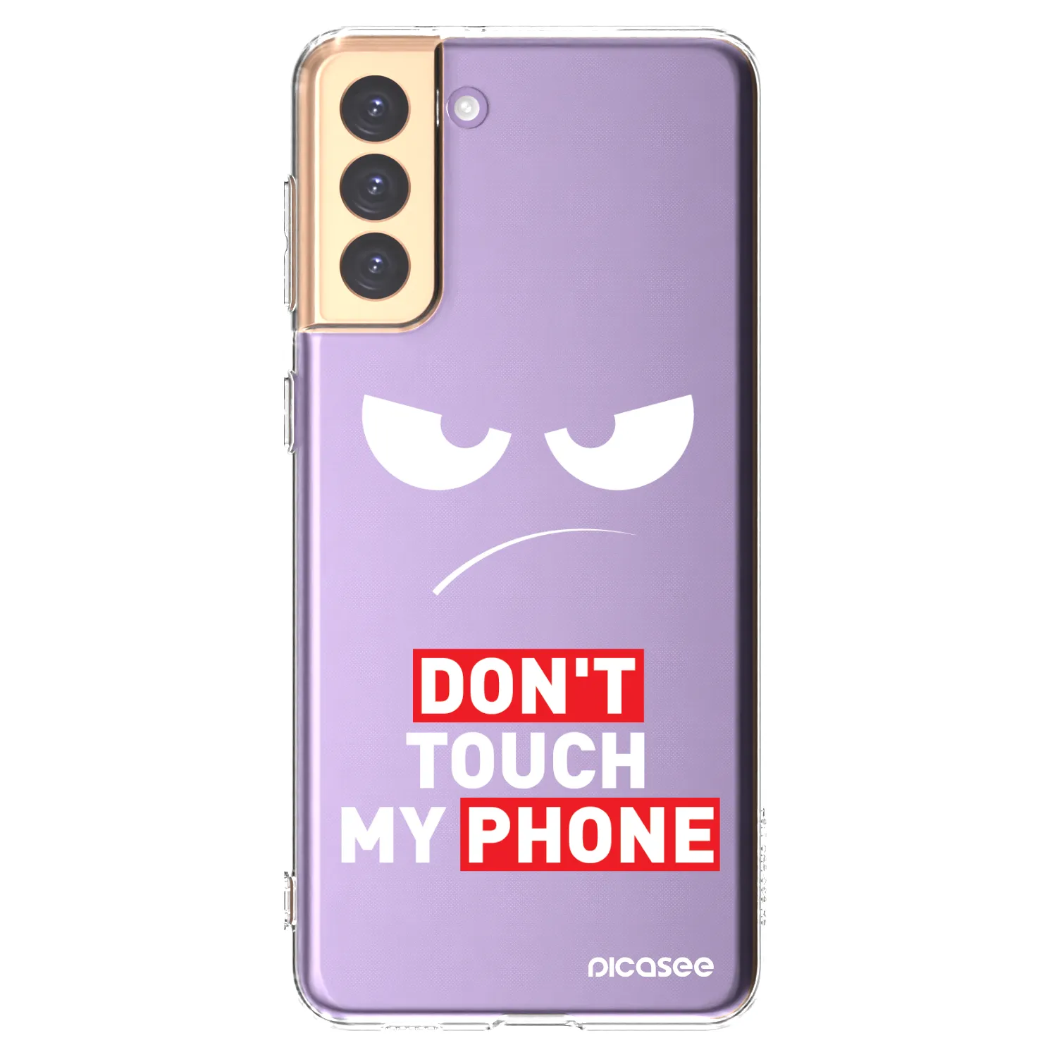 Picasee silikónový prehľadný obal pre Samsung Galaxy S21+ 5G G996F - Angry Eyes - Transparent