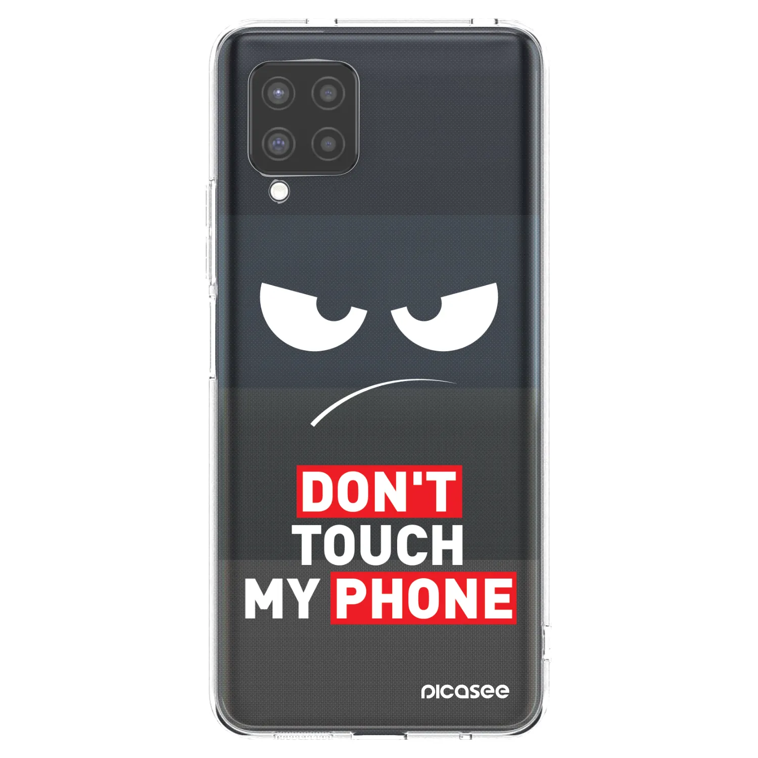 Picasee silikónový prehľadný obal pre Samsung Galaxy A42 A426B - Angry Eyes - Transparent