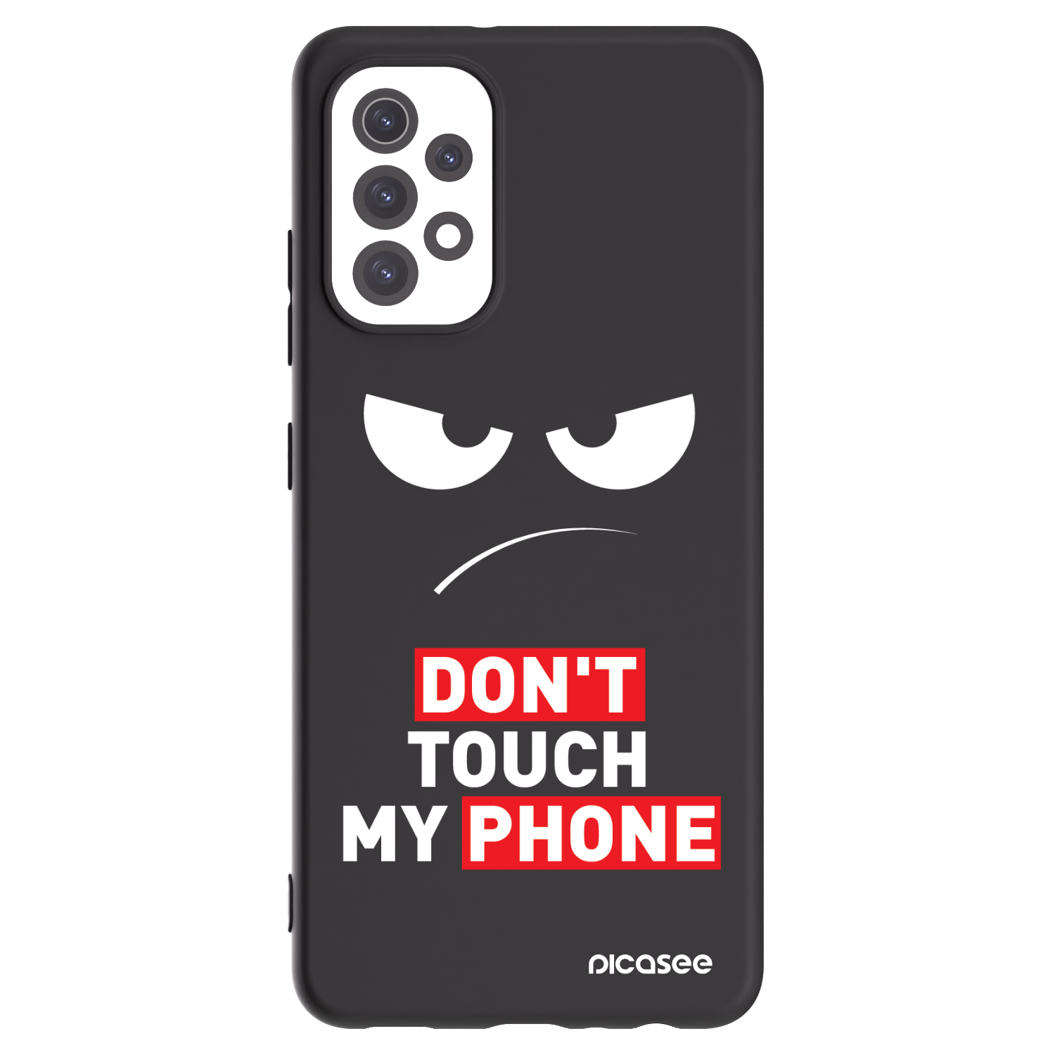 Picasee silikónový čierny obal pre Samsung Galaxy A32 5G A326B - Angry Eyes - Transparent