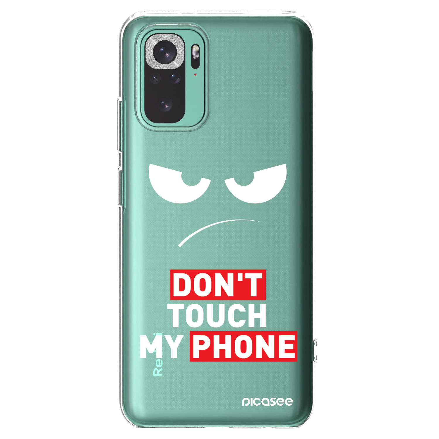 Picasee silikónový prehľadný obal pre Xiaomi Redmi Note 10 Pro - Angry Eyes - Transparent