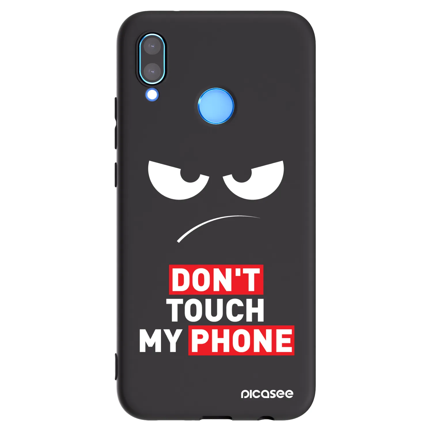 Picasee silikónový čierny obal pre Huawei P20 Lite - Angry Eyes - Transparent