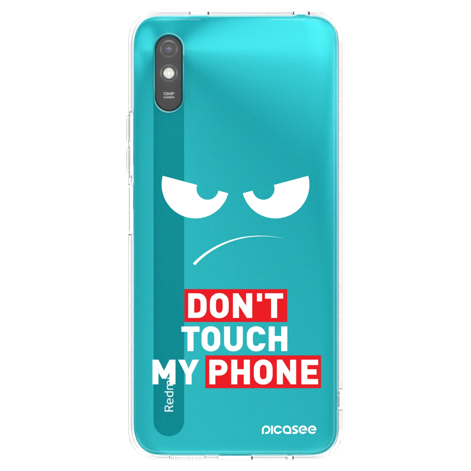 Picasee silikónový prehľadný obal pre Xiaomi Redmi 9AT - Angry Eyes - Transparent