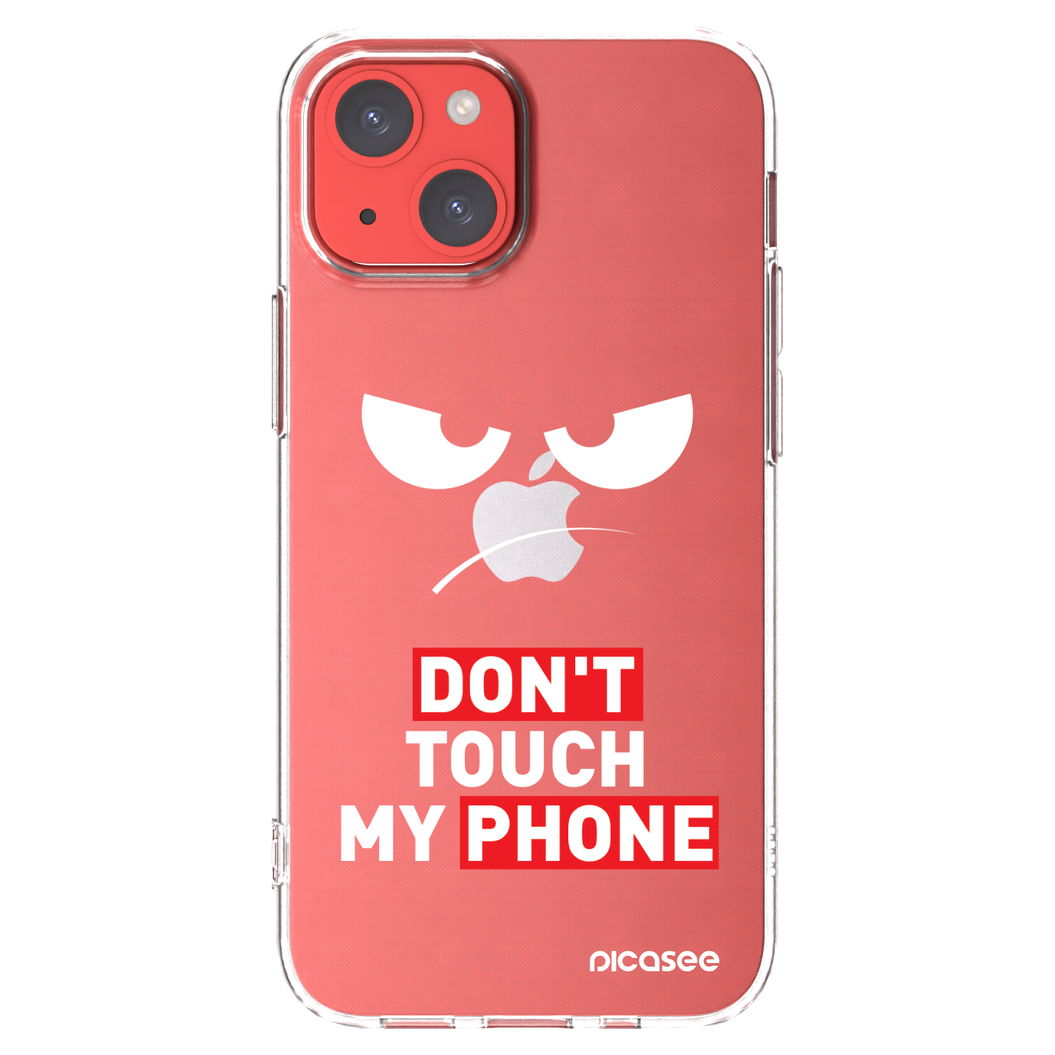 Picasee silikónový prehľadný obal pre Apple iPhone 13 mini - Angry Eyes - Transparent
