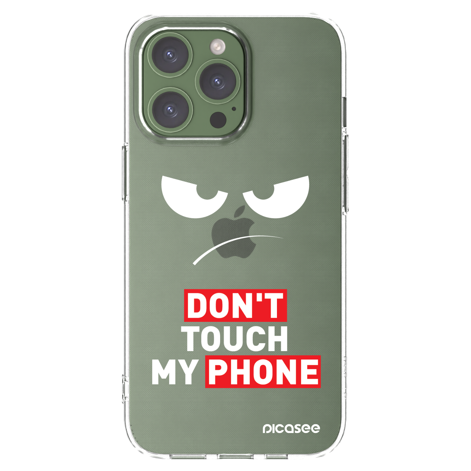 Picasee silikónový prehľadný obal pre Apple iPhone 13 Pro - Angry Eyes - Transparent