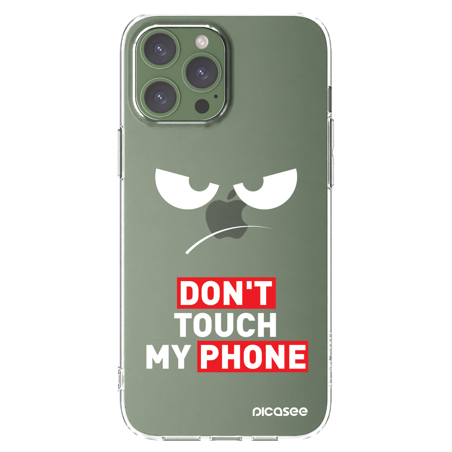 Silikónový prehľadný obal pre Apple iPhone 13 Pro Max - Angry Eyes - Transparent