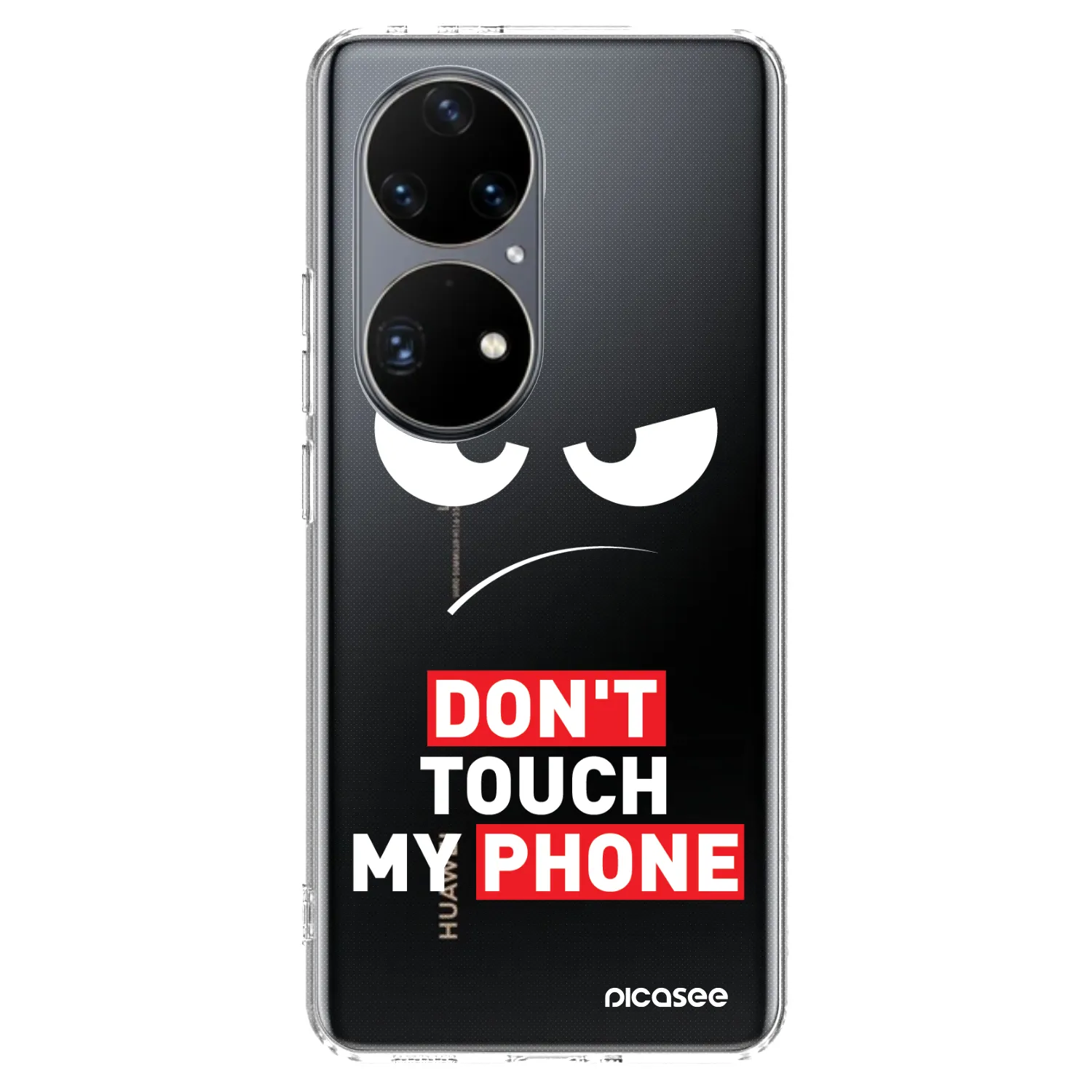 Picasee silikónový prehľadný obal pre Huawei P50 - Angry Eyes - Transparent