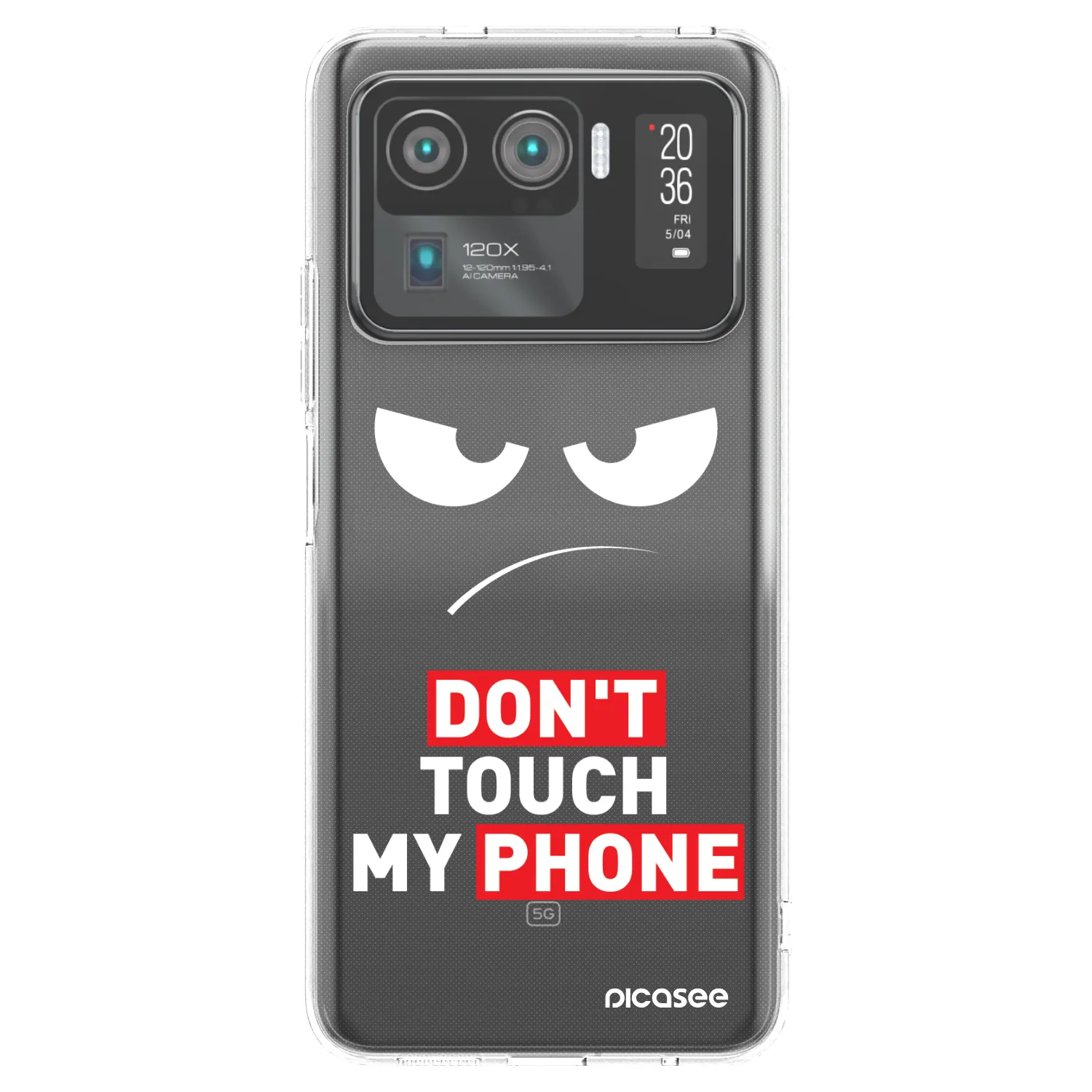 Picasee silikónový prehľadný obal pre Xiaomi Mi 11 Ultra - Angry Eyes - Transparent