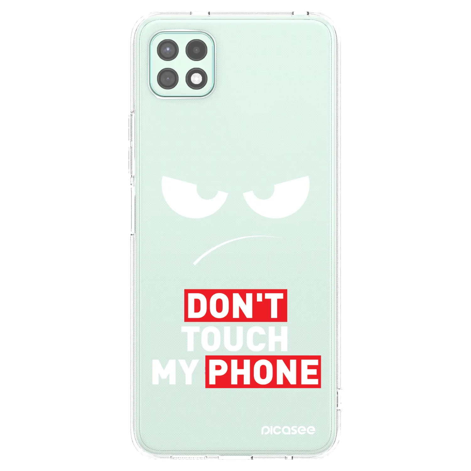 Picasee silikónový prehľadný obal pre Samsung Galaxy A22 A226B 5G - Angry Eyes - Transparent