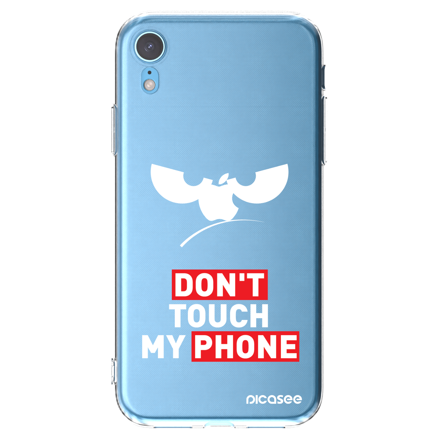 Picasee silikónový prehľadný obal pre Apple iPhone XR - Angry Eyes - Transparent