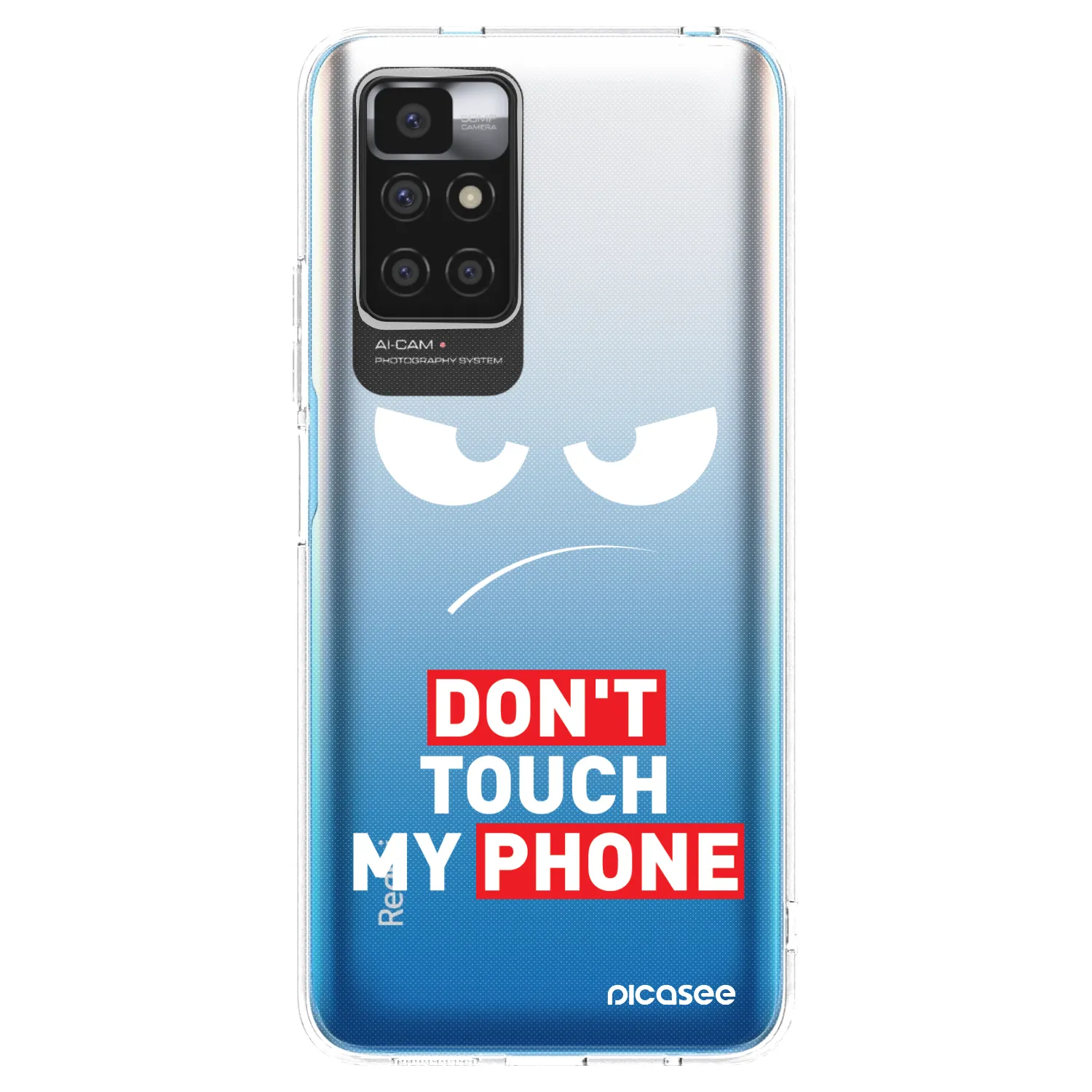 Picasee silikónový prehľadný obal pre Xiaomi Redmi 10 - Angry Eyes - Transparent