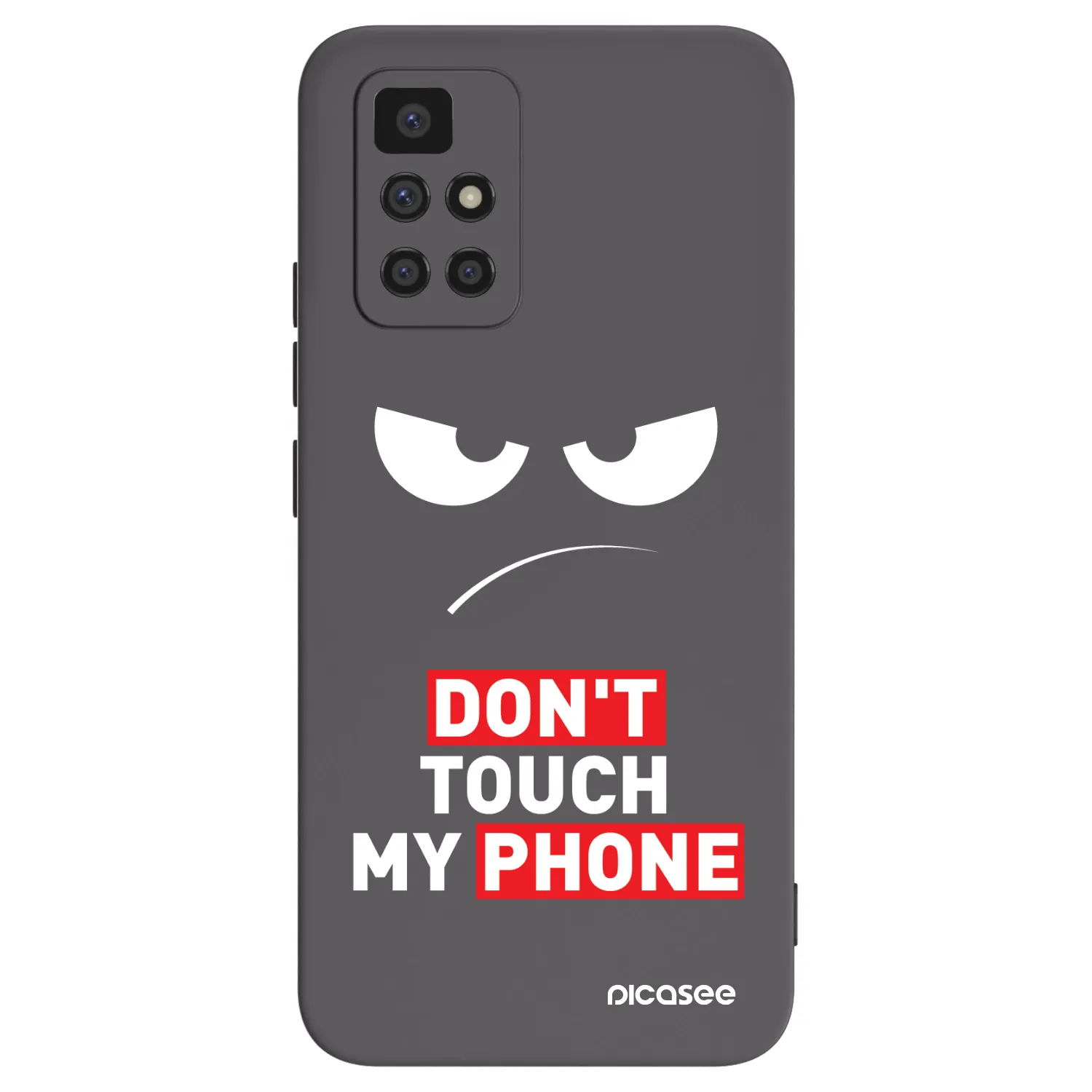 Picasee silikónový čierny obal pre Xiaomi Redmi 10 - Angry Eyes - Transparent