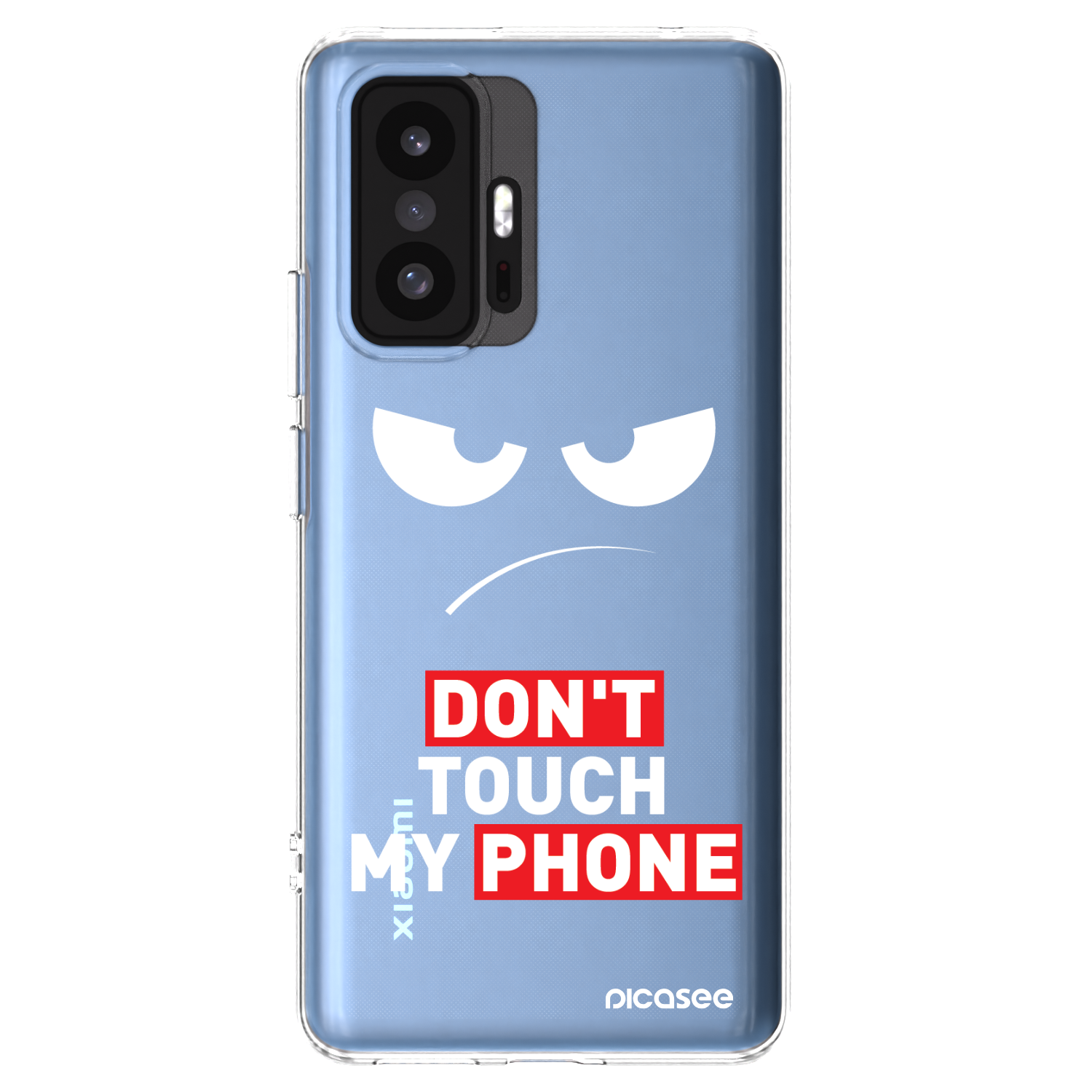 Picasee silikónový prehľadný obal pre Xiaomi 11T - Angry Eyes - Transparent