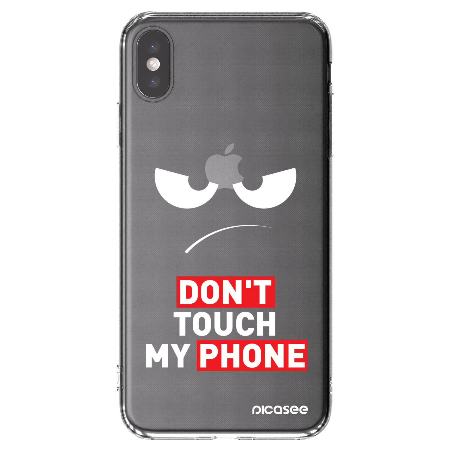 Picasee silikónový prehľadný obal pre Apple iPhone XS Max - Angry Eyes - Transparent
