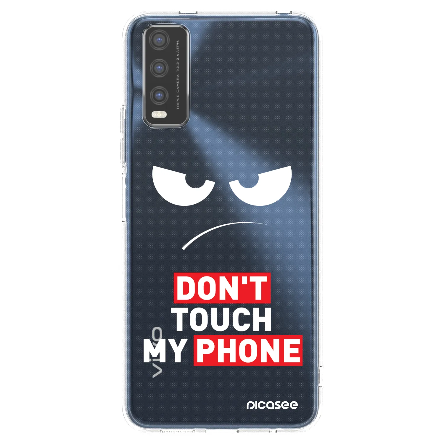 Picasee silikónový prehľadný obal pre Vivo Y20s - Angry Eyes - Transparent