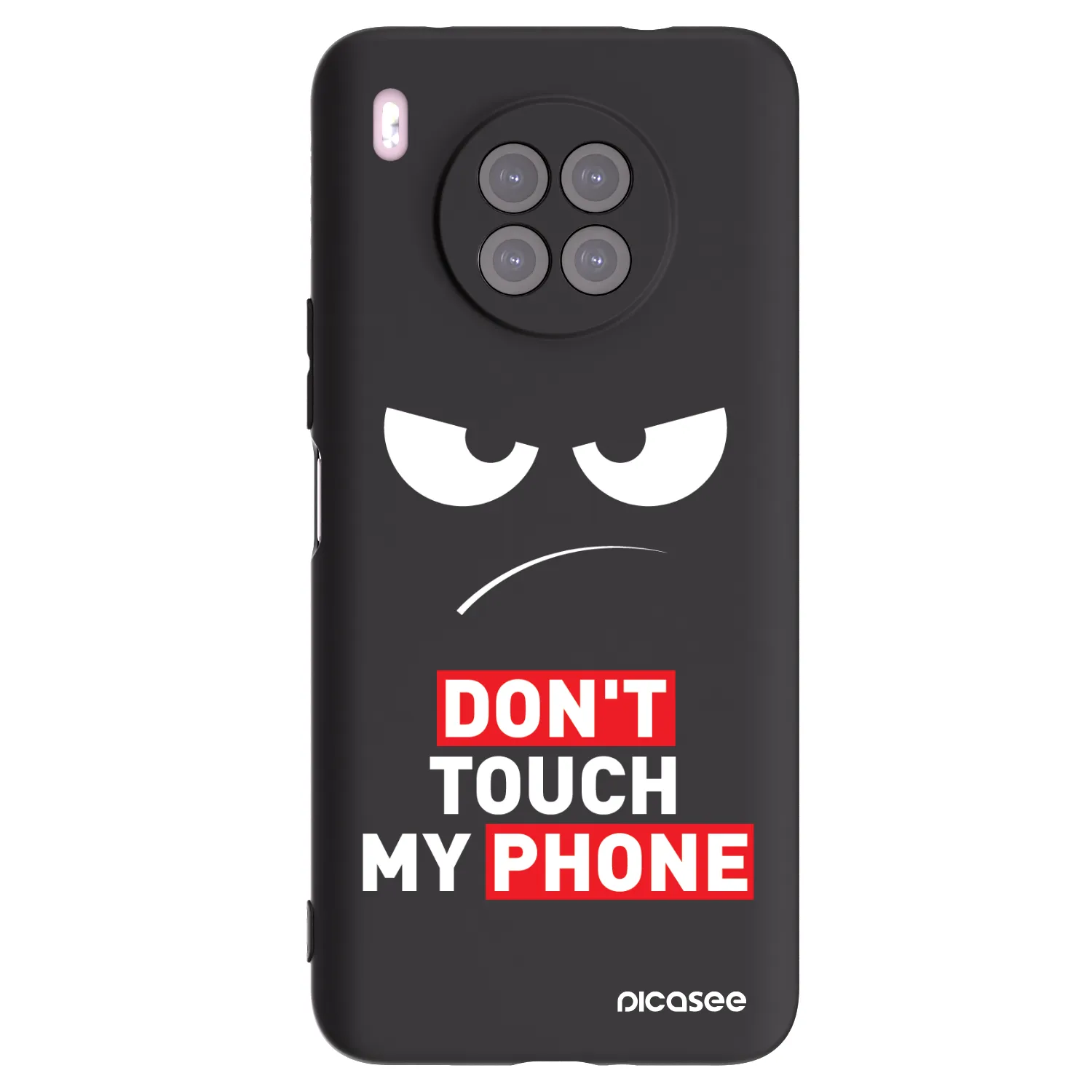 Picasee silikónový čierny obal pre Huawei Nova 8i - Angry Eyes - Transparent