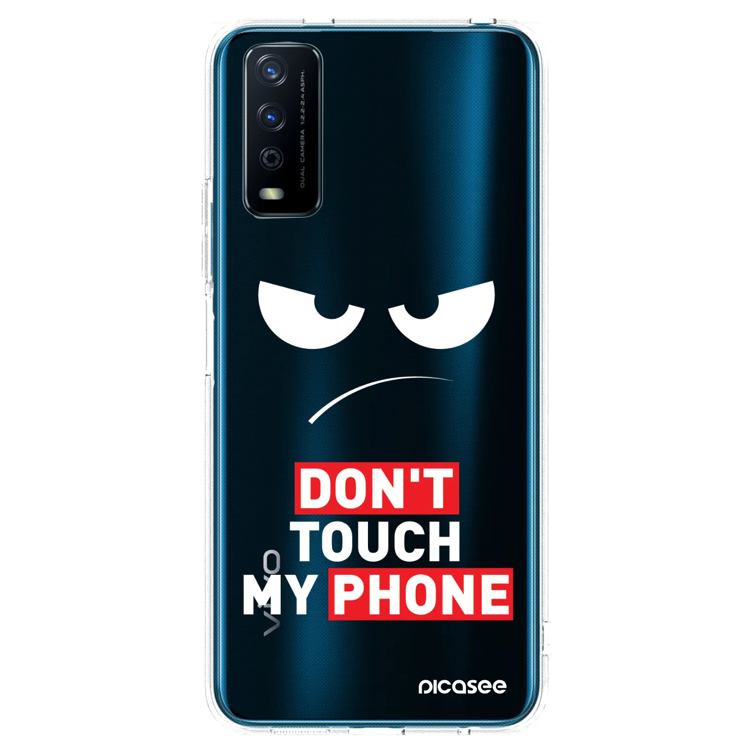 Picasee silikónový prehľadný obal pre Vivo Y11s - Angry Eyes - Transparent