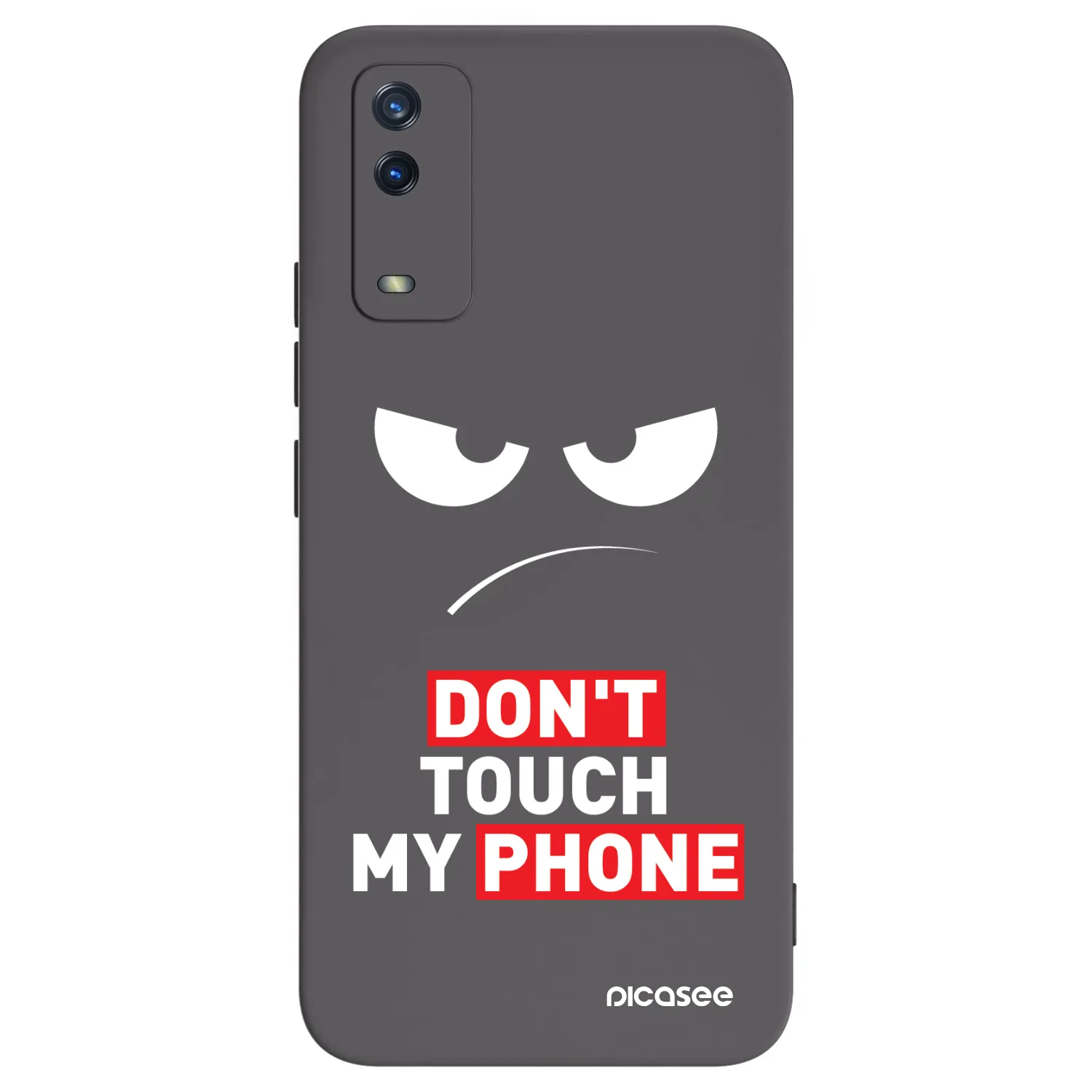 Picasee silikónový čierny obal pre Vivo Y11s - Angry Eyes - Transparent