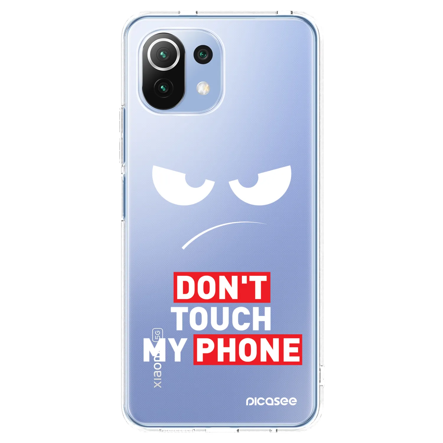 Picasee silikónový prehľadný obal pre Xiaomi 11 Lite 5G NE - Angry Eyes - Transparent