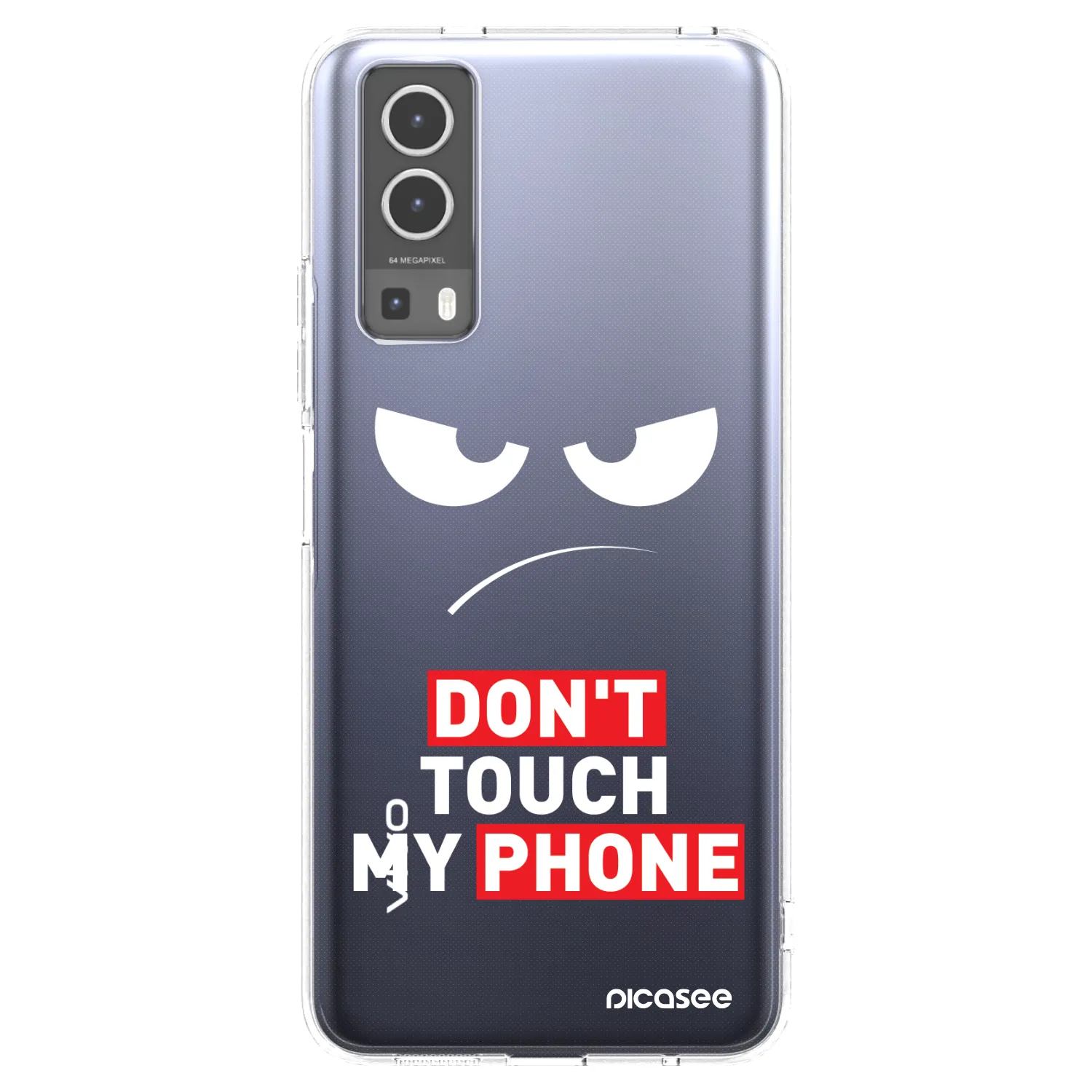 Picasee silikónový prehľadný obal pre Vivo Y72 5G - Angry Eyes - Transparent