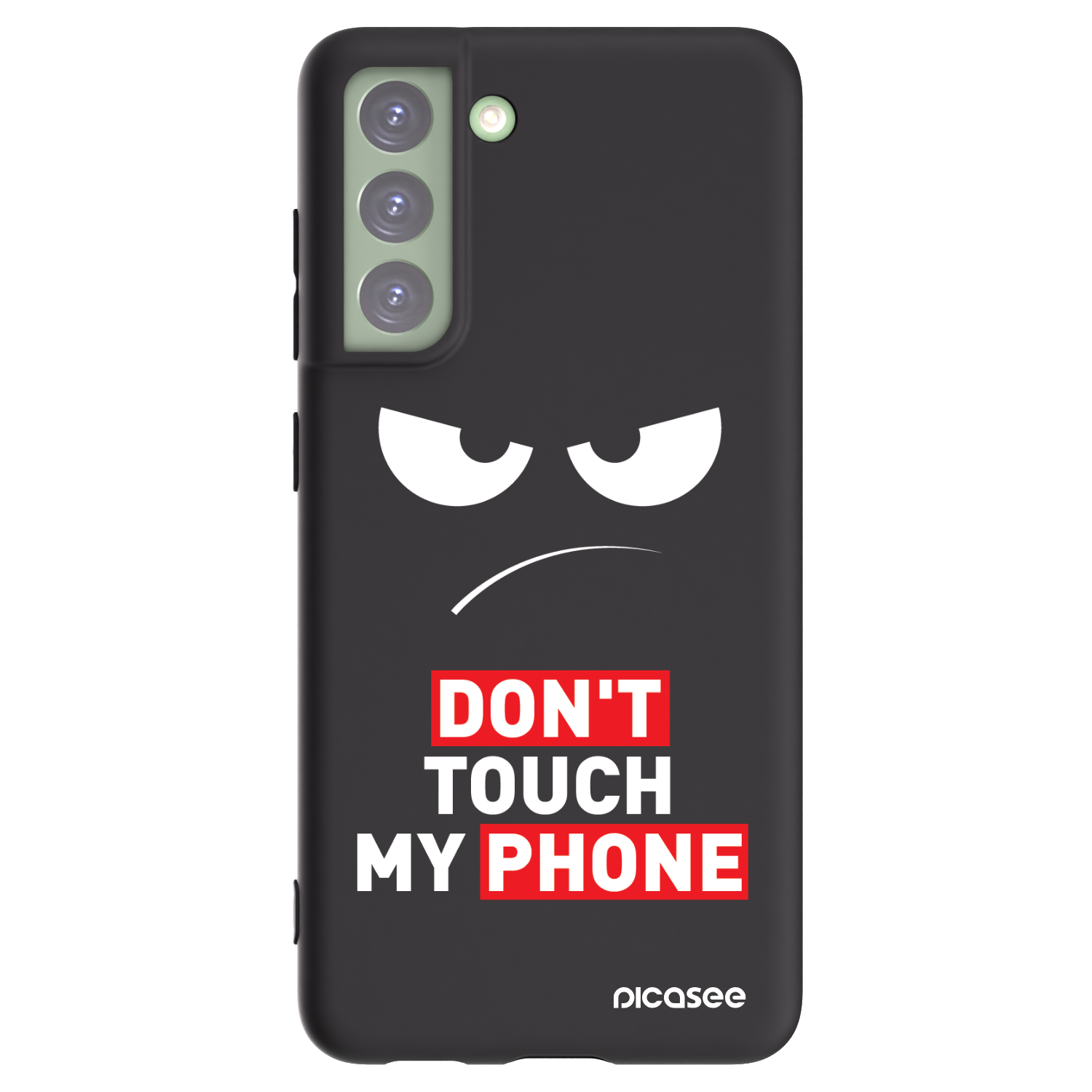 Picasee silikónový čierny obal pre Samsung Galaxy S21 FE 5G - Angry Eyes - Transparent